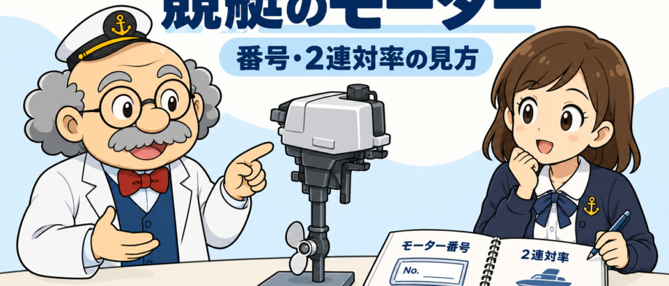 競艇のモーターとは？番号・2連対率の見方と比較するときの注意点