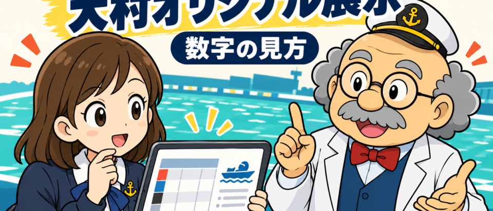 大村オリジナル展示の見方は？確認方法と一周・まわり足・直線の違い